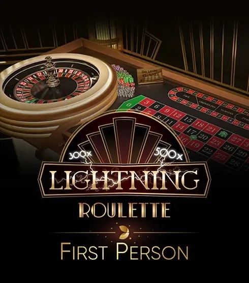 First Person Lightning Roulette logo by Evolution NaoBet