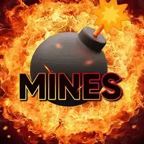 Official Crash Games logo: Mines by Turbo Games at NaoBet